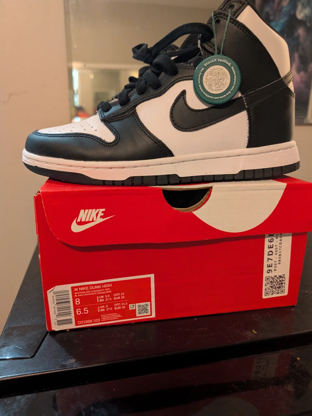 Nike Black and White High-Top Sneakers